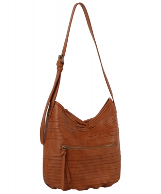 Fashoin Stripe Quilted Shoulder Bag Hobo K-0003-M BROWN